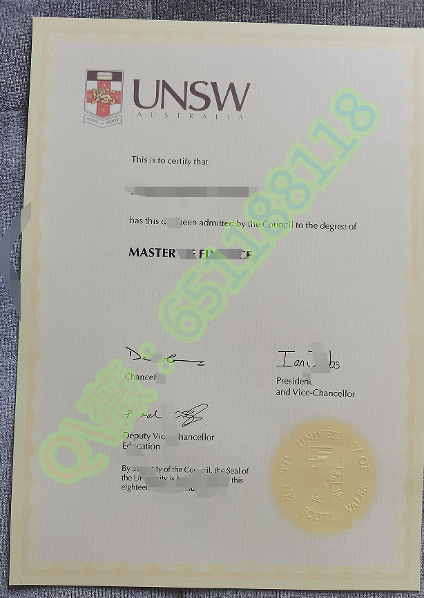 已出成品-新南威尔士大学毕业证|The University of New South Wales文凭|UNSW成绩单