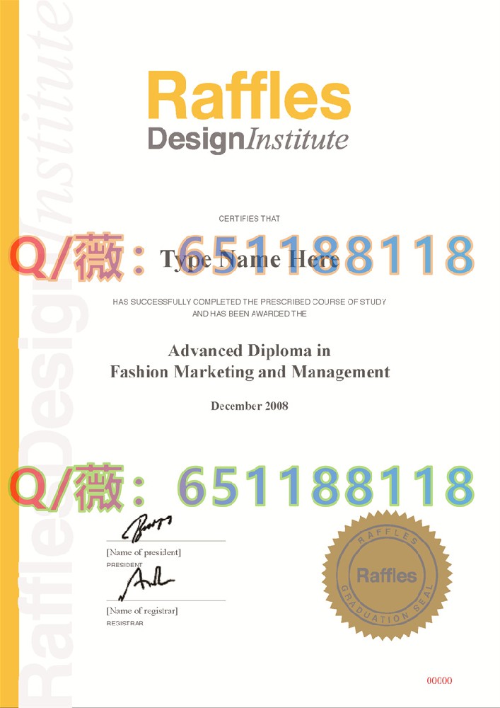 莱佛士国际设计学院毕业证、文凭、成绩单样本|Raffles Design Institute Singapore diploma|Raffles毕业证