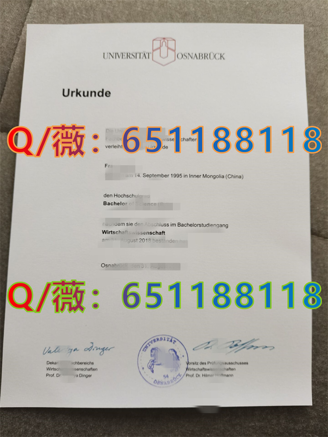 奥斯纳布吕克大学毕业证样本|University of Osnabrück diploma